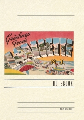 Vintage Lined Notebook Greetings from Lavallette, New Jersey