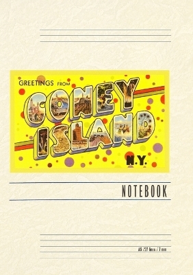 Vintage Lined Notebook Greetings from Coney Island, New York City