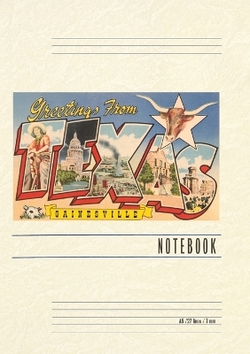 Vintage Lined Notebook Greetings from Gainesville, Texas