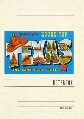 Vintage Lined Notebook Greetings from Round Top