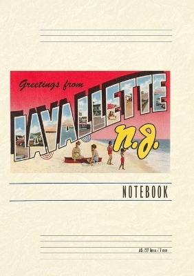 Vintage Lined Notebook Greetings from Lavallette, New Jersey