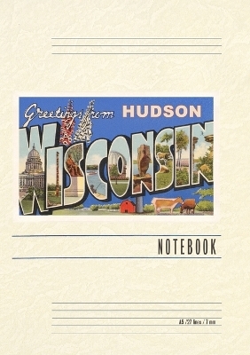 Vintage Lined Notebook Greetings from Hudson