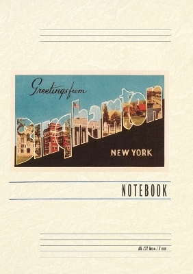 Vintage Lined Notebook Greetings from Binghampton, New York