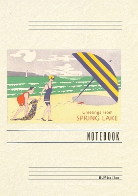 Vintage Lined Notebook Greetings from Spring Lake