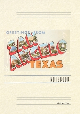 Vintage Lined Notebook Greetings from San Angelo, Texas