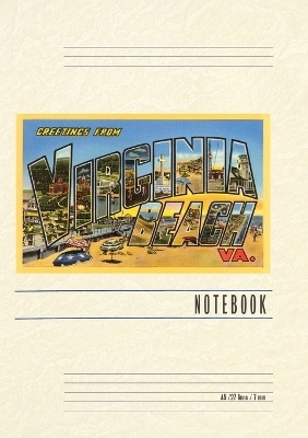 Vintage Lined Notebook Greetings from Virginia Beach