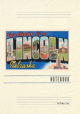 Vintage Lined Notebook Greetings from Lincoln