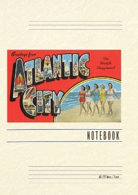 Vintage Lined Notebook Greetings from Atlantic City, New Jersey