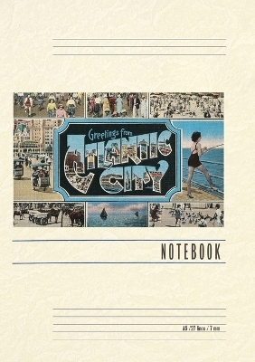 Vintage Lined Notebook Greetings from Atlantic City, New Jersey