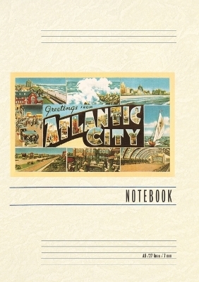 Vintage Lined Notebook Greetings from Atlantic City, New Jersey