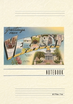 Vintage Lined Notebook Greetings from Vermont