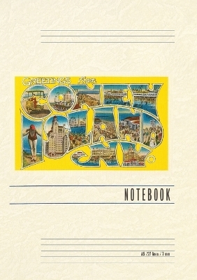 Vintage Lined Notebook Greetings from Coney Island, New York