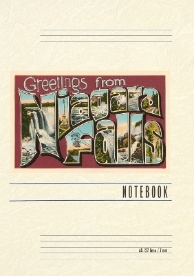 Vintage Lined Notebook Greetings from Niagara Falls