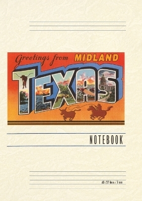 Vintage Lined Notebook Greetings from Midland, Texas