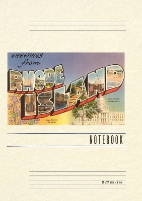 Vintage Lined Notebook Greetings from Rhode Island