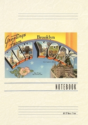 Vintage Lined Notebook Greetings from Brooklyn, New York City