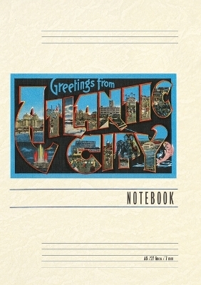 Vintage Lined Notebook Greetings from Atlantic City, New Jersey