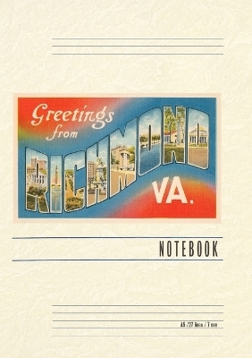 Vintage Lined Notebook Greetings from Richmond