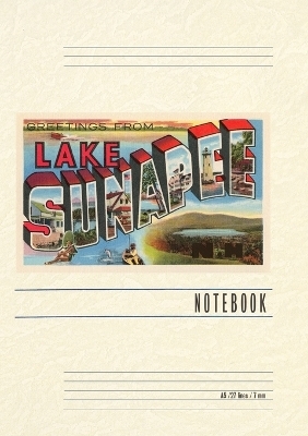 Vintage Lined Notebook Greetings from Lake Sunapee