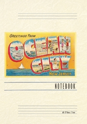 Vintage Lined Notebook Greetings from Ocean City, New Jersey