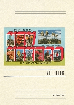 Vintage Lined Notebook Greetings from New Mexico