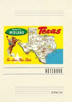 Vintage Lined Notebook Greetings from Midland, Texas