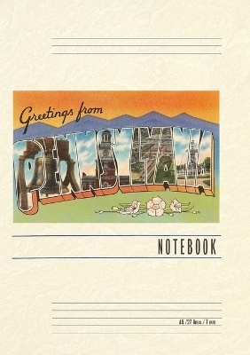 Vintage Lined Notebook Greetings from Pennsylvania