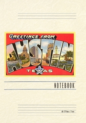 Vintage Lined Notebook Greetings from Austin, Texas