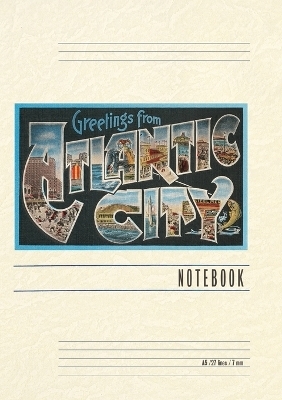 Vintage Lined Notebook Greetings from Atlantic City, New Jersey