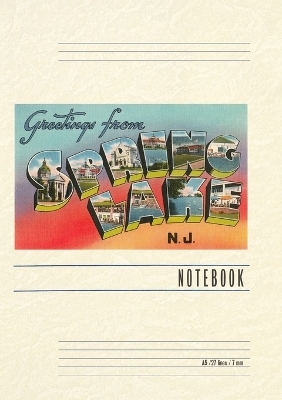 Vintage Lined Notebook Greetings from Spring Lake, New Jersey