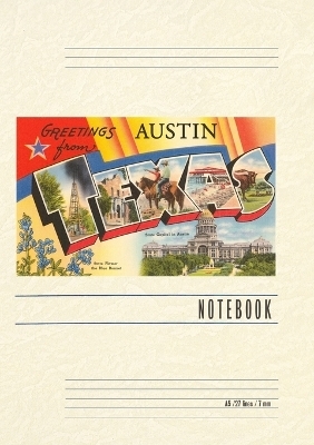 Vintage Lined Notebook Greetings from Austin