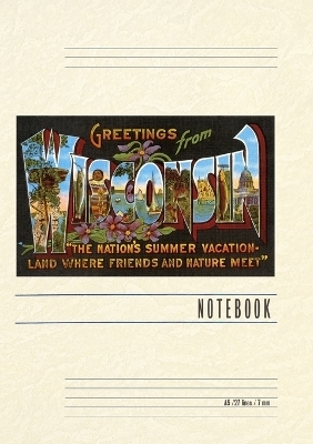 Vintage Lined Notebook Greetings from Wisconsin