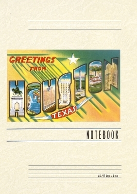 Vintage Lined Notebook Greetings from Houston, Texas