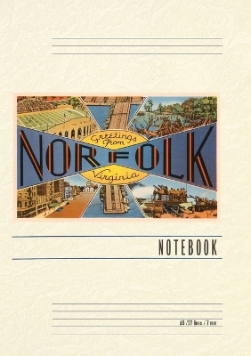 Vintage Lined Notebook Greetings from Norfolk