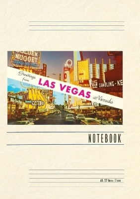 Vintage Lined Notebook Greetings from Las Vegas, Nevada