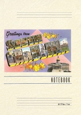 Vintage Lined Notebook Greetings from South Carolina