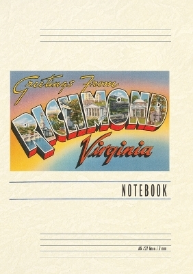 Vintage Lined Notebook Greetings from Richmond