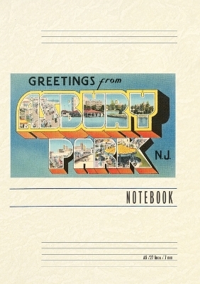 Vintage Lined Notebook Greetings from Asbury Park, New Jersey