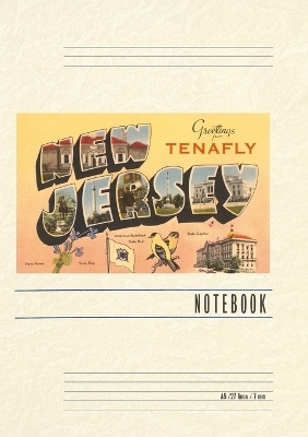 Vintage Lined Notebook Greetings from Tenafly, New Jersey