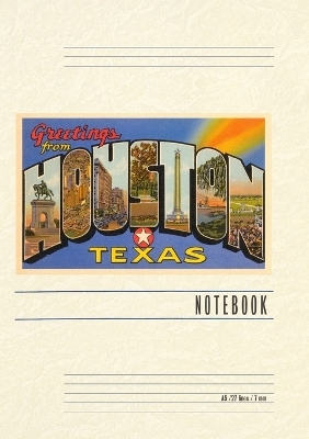 Vintage Lined Notebook Greetings from Houston, Texas