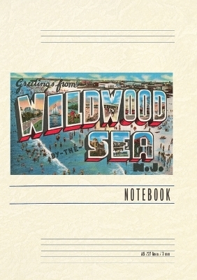 Vintage Lined Notebook Greetings from Wildwood by-the-Sea, New Jersey