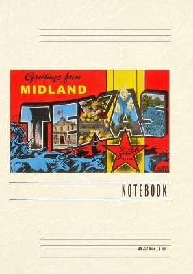 Vintage Lined Notebook Greetings from Midland, Texas