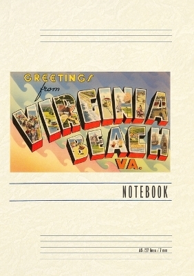 Vintage Lined Notebook Greetings from Virginia Beach