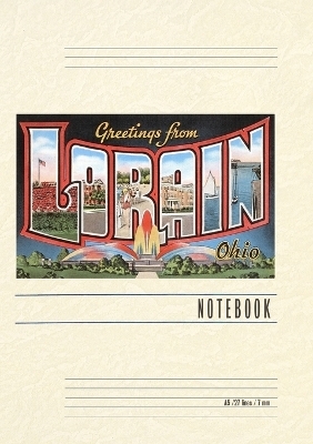 Vintage Lined Notebook Greetings from Lorain