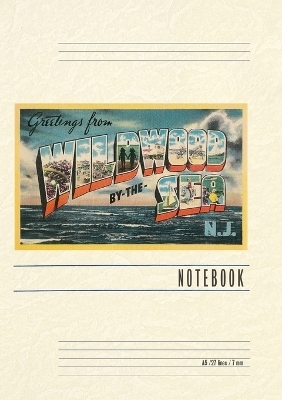 Vintage Lined Notebook Greetings from Wildwood by-the-Sea, New Jersey