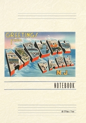 Vintage Lined Notebook Greetings from Asbury Park, New Jersey