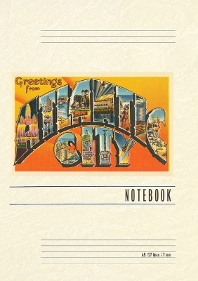 Vintage Lined Notebook Greetings from Atlantic City, New Jersey