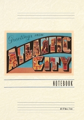 Vintage Lined Notebook Greetings from Atlantic City, New Jersey