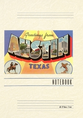 Vintage Lined Notebook Greetings from Austin, Texas