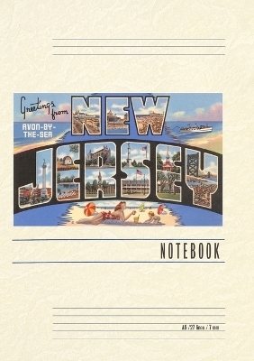 Vintage Lined Notebook Greetings from Avon-by-the-Sea, New Jersey